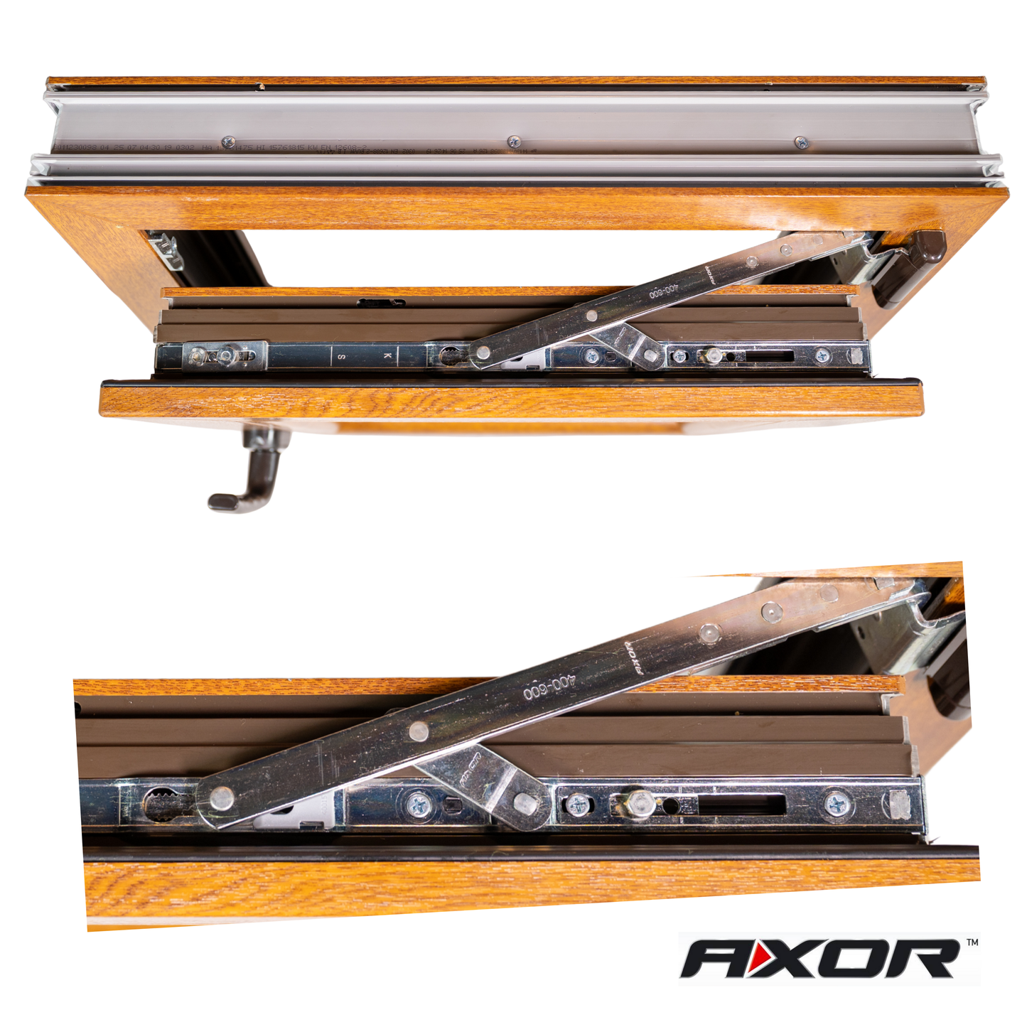 Fenêtre en PVC renforcé 800x1000 Chêne Doré oscillo-battante