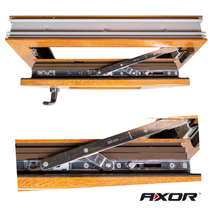 Fenêtre en PVC renforcé 800x1000 Chêne Doré oscillo-battante