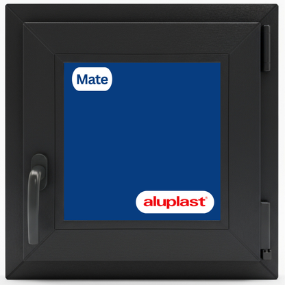 Fenêtre en PVC renforcé 500x500 Gris anthracite à ouverture oscillo-battante | Finition mate