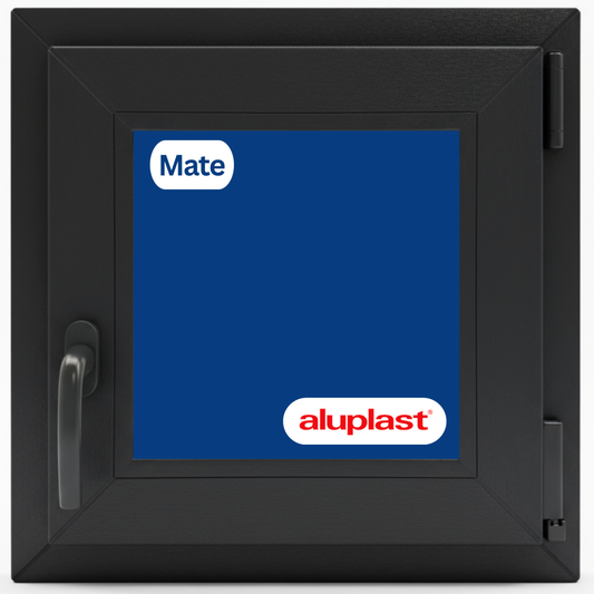 Fenêtre en PVC renforcé 500x500 Gris anthracite à ouverture oscillo-battante | Finition mate