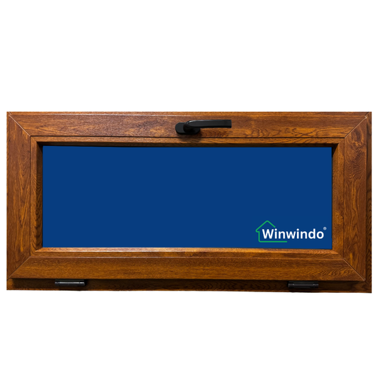 Fenêtre oscillo-battante en PVC renforcé 1000x500, coloris Chêne doré