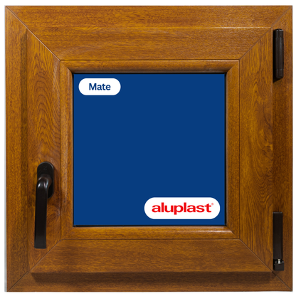 Fenêtre en PVC renforcé 500x500 Chêne Doré oscillo-battante | Finition mate