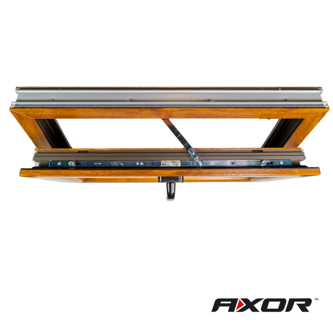 Fenêtre oscillo-battante en PVC renforcé 800x500, coloris Chêne doré