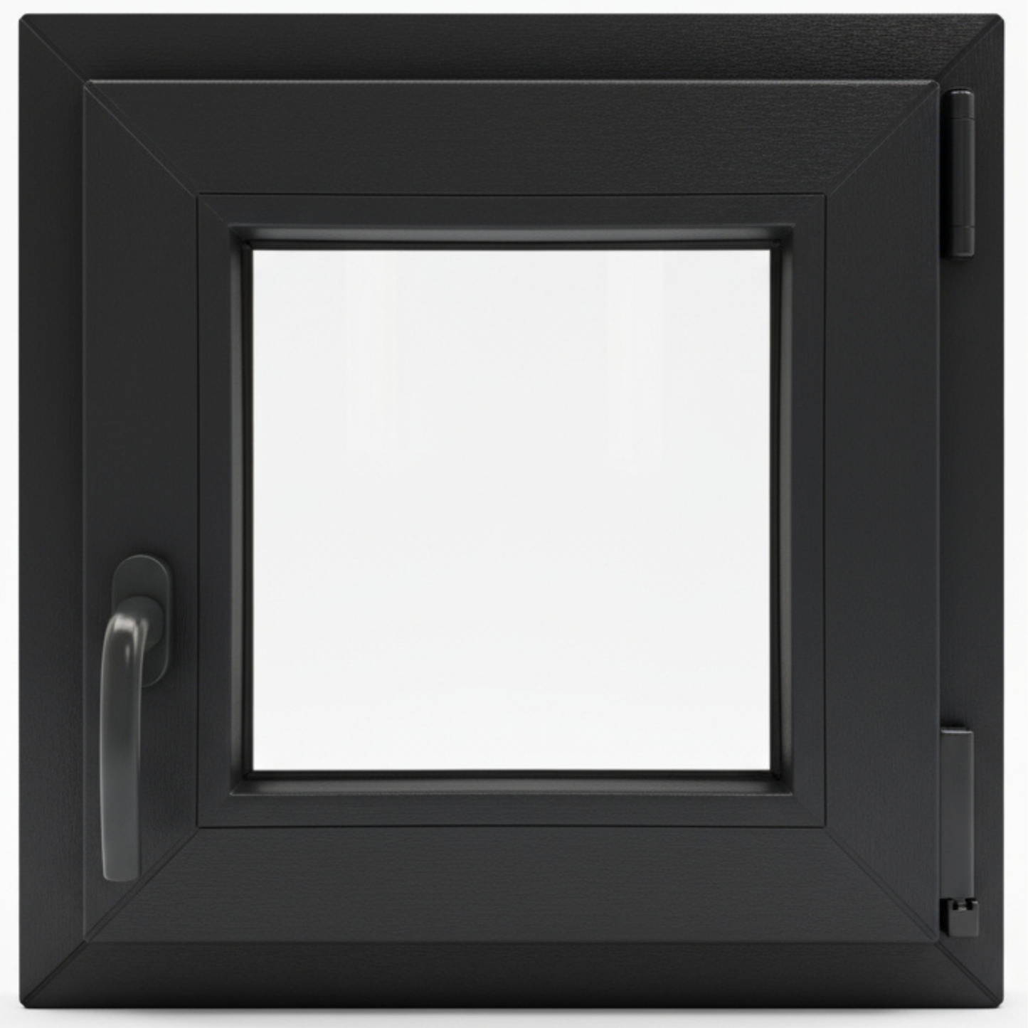 Fenêtre en PVC renforcé 500x500 Gris anthracite à ouverture oscillo-battante | Finition mate