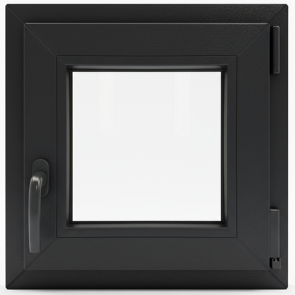 Fenêtre en PVC renforcé 500x500 Gris anthracite à ouverture oscillo-battante | Finition mate