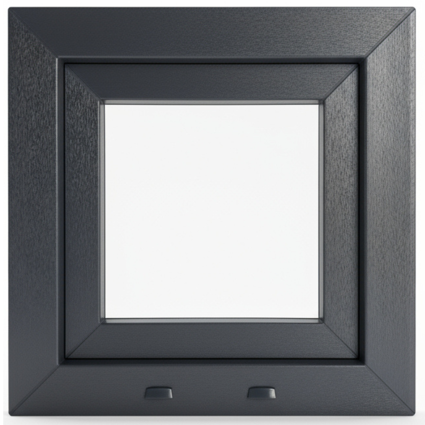 Fenêtre en PVC renforcé 500x500 Gris anthracite à ouverture oscillo-battante | Finition mate