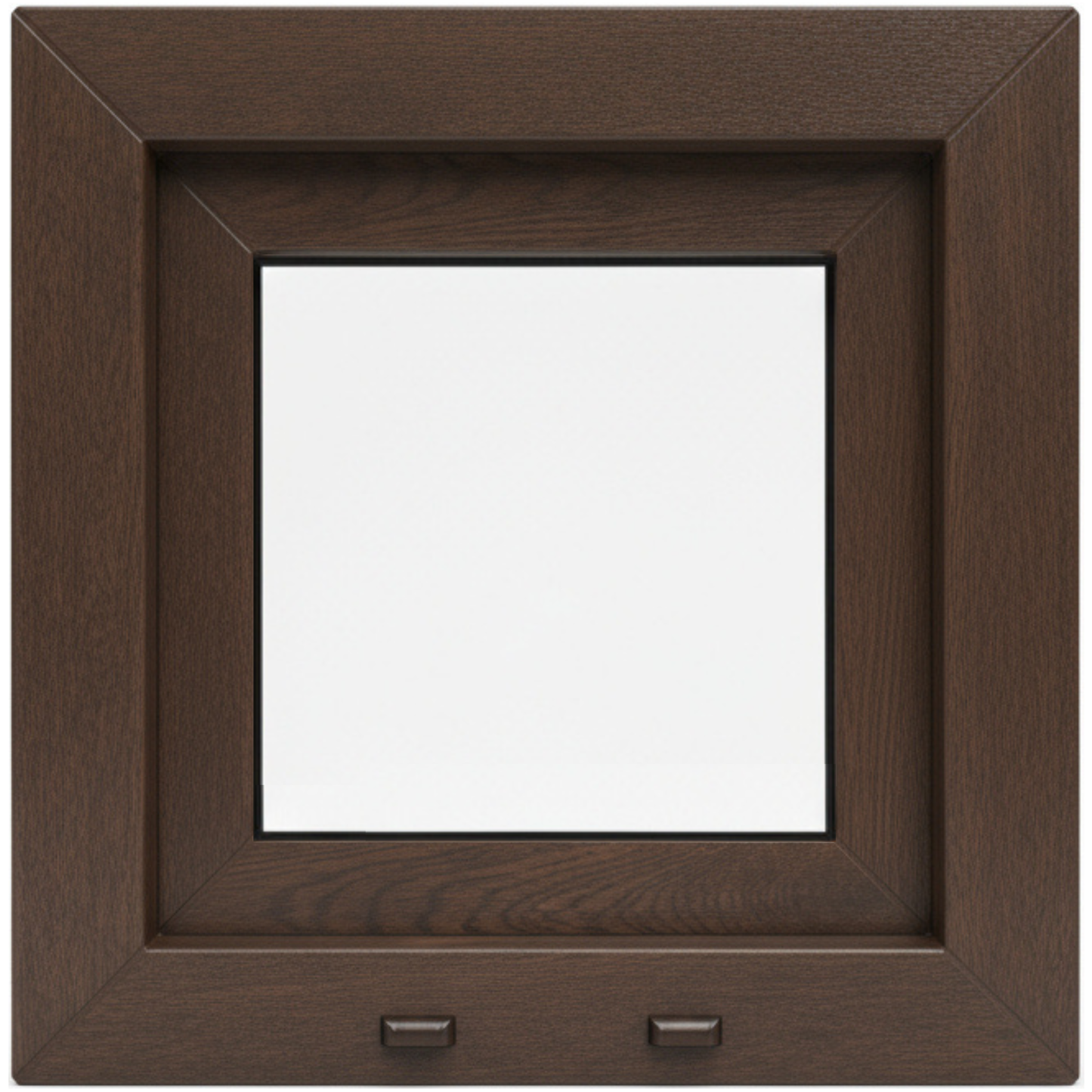 Fenêtre en PVC renforcé 500x500 noyer oscillo-battante | Mate