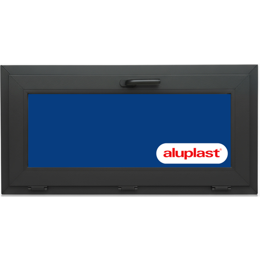 Fenêtre en PVC renforcé 1000x500, gris anthracite, oscillo-battante