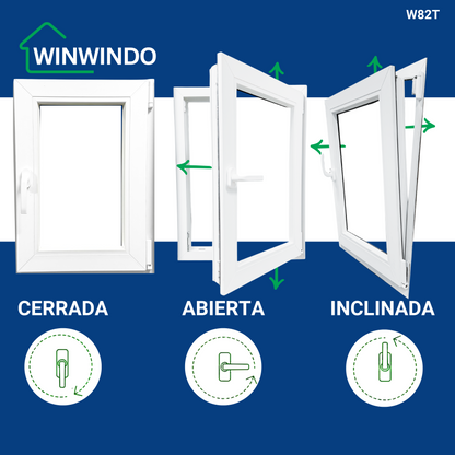 Fenêtre oscillo-battante en PVC renforcé 800x1155 blanc | Store