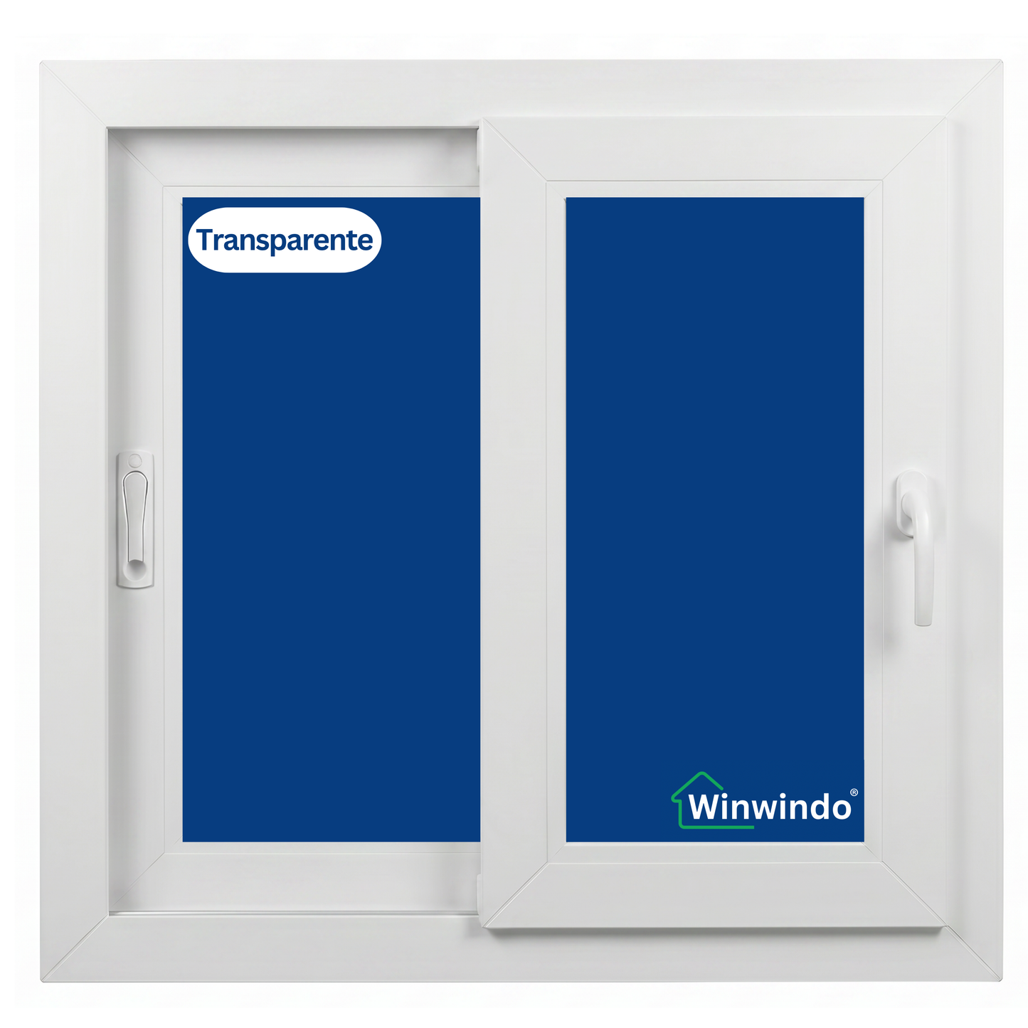 Ventana Corredera PVC Reforzado 1000x1000 Blanca | Transparente